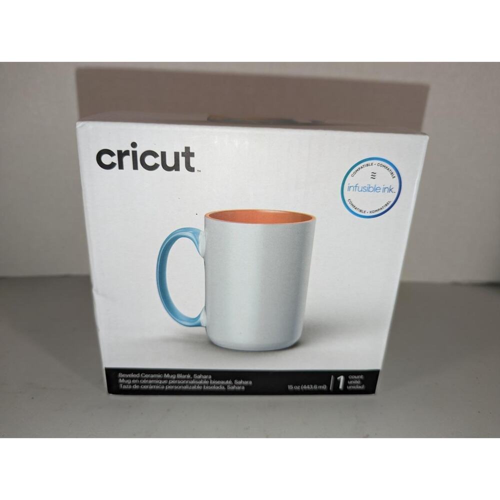 Cricut Beveled Ceramic Mug Blank Sahara NEW -0224